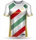 Camiseta de fútbol con cuello redondo